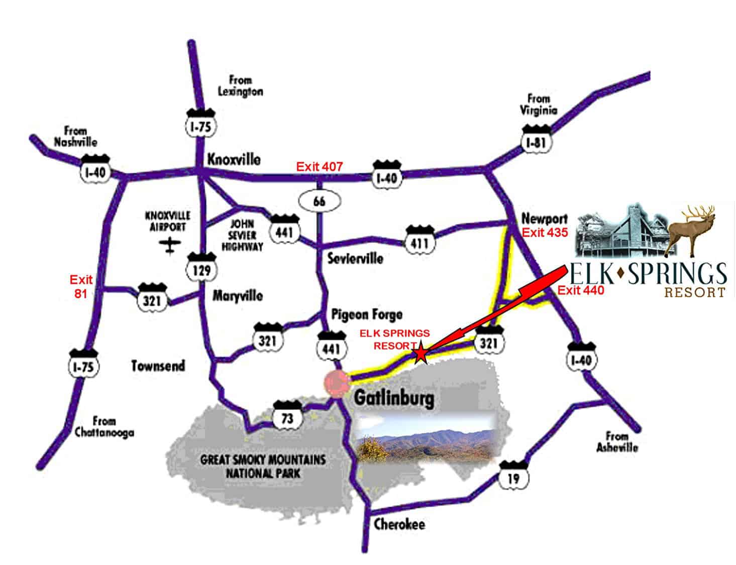 Gatlinburg-Map