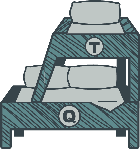 Twin Over Queen Bunk